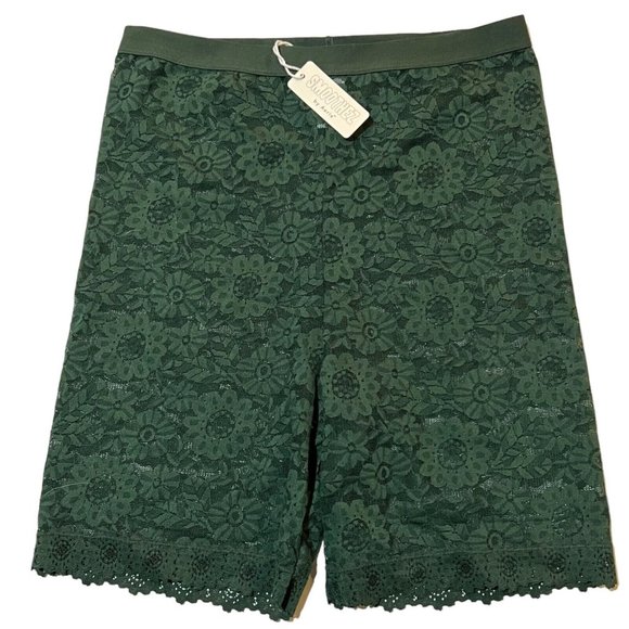 aerie Other - NWT AERIE Smoothez High Waisted Boyshort Pantie Sz XS Green Lace